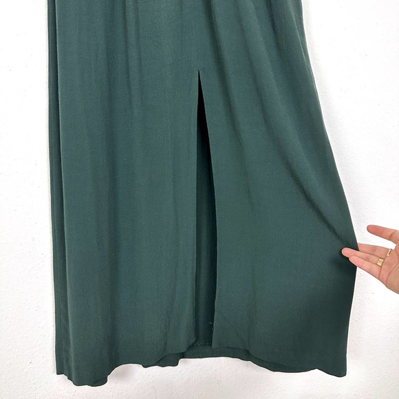 Samsoe & Samsoe Ginni Long Lace Back Dress in Darkest Spruce Size Small - Picture 8 of 10